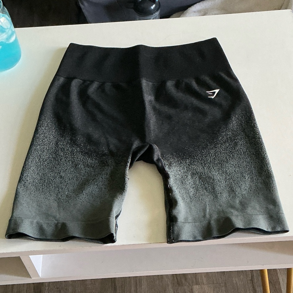 Gymshark Black and Gray Gradient Shorts